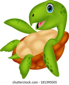 Cute sea turtle cartoon
