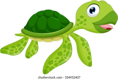 Cute sea turtle cartoon