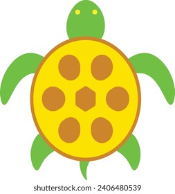 Cute Sea Turtle Cartoon Vektorgrafik
