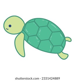 Tortuga marina. Cortar archivos para el cricket y la silueta