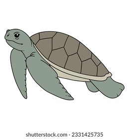 Cute Sea Turtle. Cut Files For Cricut and Silhouette. 3