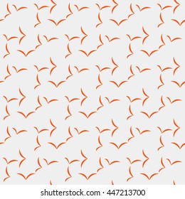 Cute seagull vector monochrome seamless pattern. For background, wrappers, wallpaper, paper and printing on fabrics. Vector on white back.