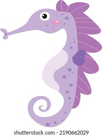 cute seahorse. adorable marine animal illustrations, good and suitable for cartoons, vectors, symbols, graphic designs, icons
