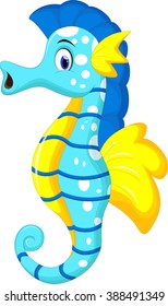 Cute seahorse cartoon
