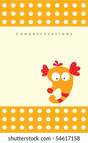 cute seahorse greeting card