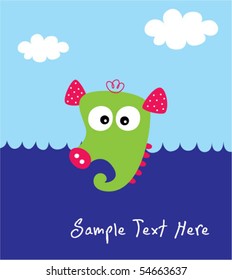 cute seahorse holiday