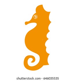 cute seahorse isolated icon