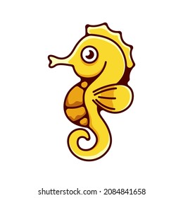 cute seahorse logos, icons, stickers and t-shirts