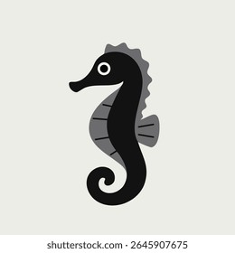 a cute seahorse with minimalist vector design, great for design art