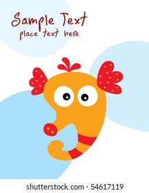 cute seahorse tag