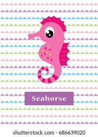 cute seahorse vector