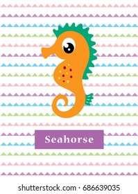 cute seahorse vector