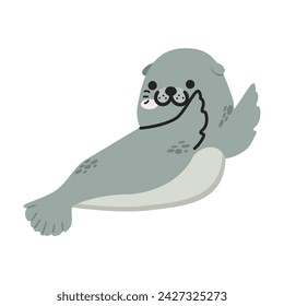 Cute Seal animal cartoon dab