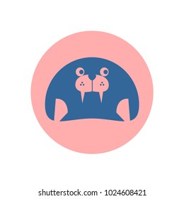 Cute Seal Circular Icon Vector Illustration Graphic Design