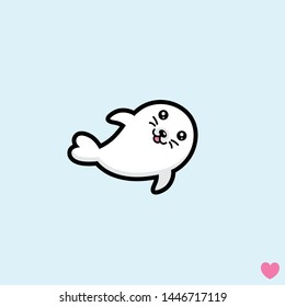 CUTE SEAL DESIGN VECTOR MASCOT EPS 10.