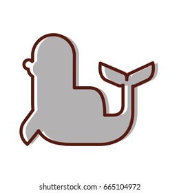 cute seal isolated icon