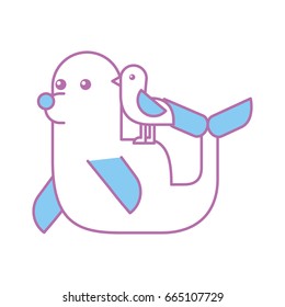 cute seal isolated icon