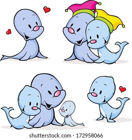 cute seal isolated on white background - vector illustration