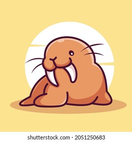 cute seal mascot illustration cartoon vector icon.