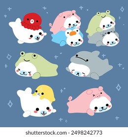 CUTE SEALS WEARING ANIMAL COSTUMES