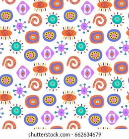 Cute seamless abstract pattern with a ethnic elements