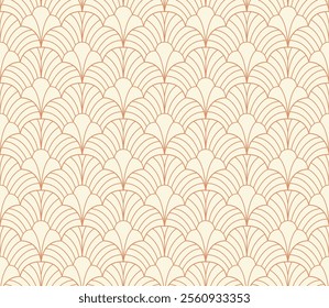 Cute seamless art deco pattern. Modern abstract vector background. Geometric floral texture.