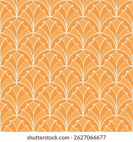Bonito padrão art deco sem costura. Moderno vetor abstrato de fundo. Textura floral geométrica.