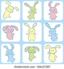 Cute seamless baby background.