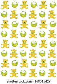 cute seamless baby pattern design. vector illustration