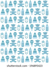 cute seamless baby pattern design. vector illustration