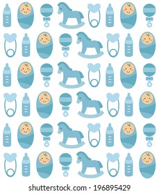 design de padrão de bebê sem emenda bonito. ilustração vetorial