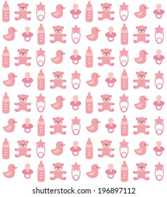 cute seamless baby pattern design. vector illustration