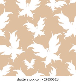 Cute seamless background with butterflies