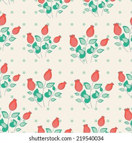 Cute seamless background with flowers