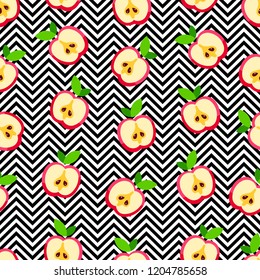 cute seamless background of ripe red apples