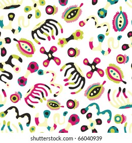 cute seamless bacteria pattern