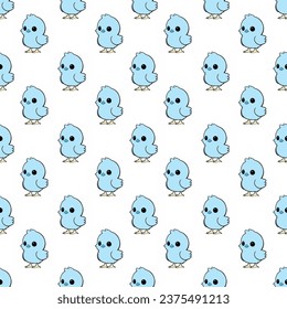 Cute seamless bird pattern design for decorating, backdrop, fabric, wallpaper and etc.