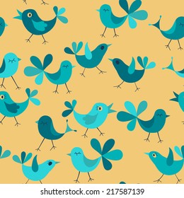 cute seamless birds 