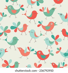 cute seamless birds 