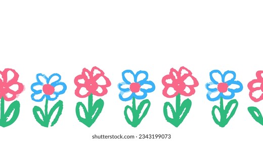Borde transparente. Dibujos con lápices de cera. Diseño de papel, tela, decoración interior y otros usos