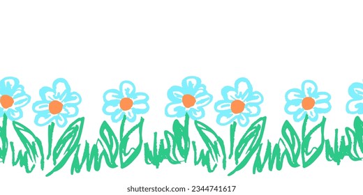 Borde transparente. Dibujos con lápices de cera. Diseño de papel, tela, decoración interior y otros usos