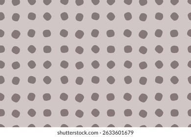 Cute seamless brown polka dot pattern on  light brown background. Abstract spots. For backgrounds, wallpapers, textiles, packaging, and  website.
