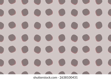 Cute seamless brown polka dot pattern on  light brown background. Abstract spots. For backgrounds, wallpapers, textiles, packaging, and  website.