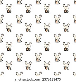 Diseño de patrones de conejo sin fisuras para la decoración, el fondo, la tela, el papel pintado, etc.