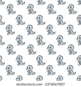Cute seamless crocodile pattern design for decorating, backdrop, fabric, wallpaper and etc.