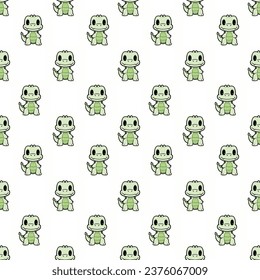 Cute seamless crocodile pattern design for decorating, backdrop, fabric, wallpaper and etc.