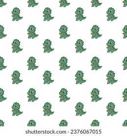 Cute seamless crocodile pattern design for decorating, backdrop, fabric, wallpaper and etc.