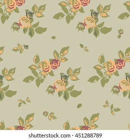 Cute Seamless Cuban Floral Pattern In Vector
