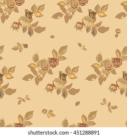 Cute Seamless Cuban Floral Pattern In Vector
