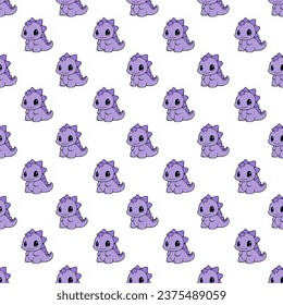 Cute seamless dinosaur pattern design for decorating, backdrop, fabric, wallpaper and etc.